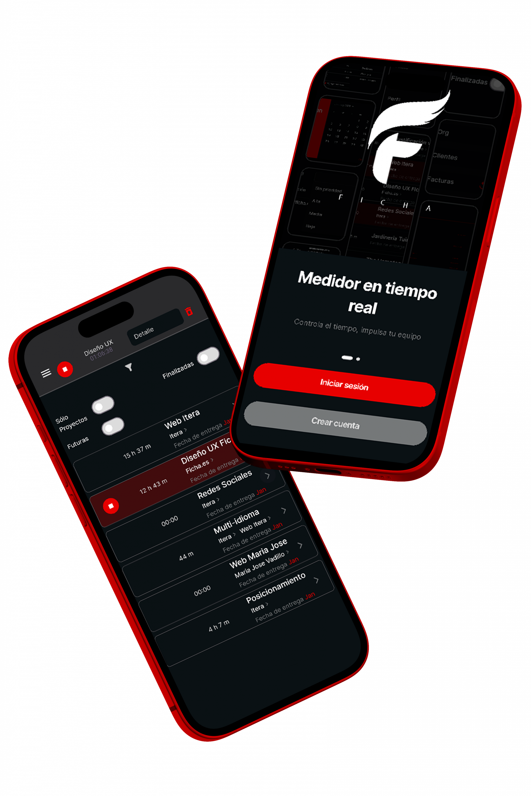 App móvil de Ficha para fichar y medir el tiempo desde el móvil